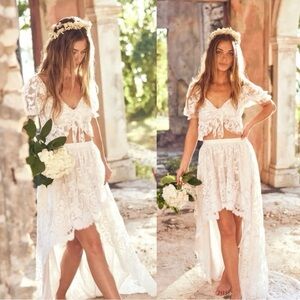 LoveShackFancy Halsey Wedding Skirt NWT